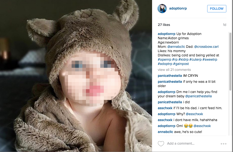 Digital Kidnapping Online Baby and Adoption Role Playing Using Stolen