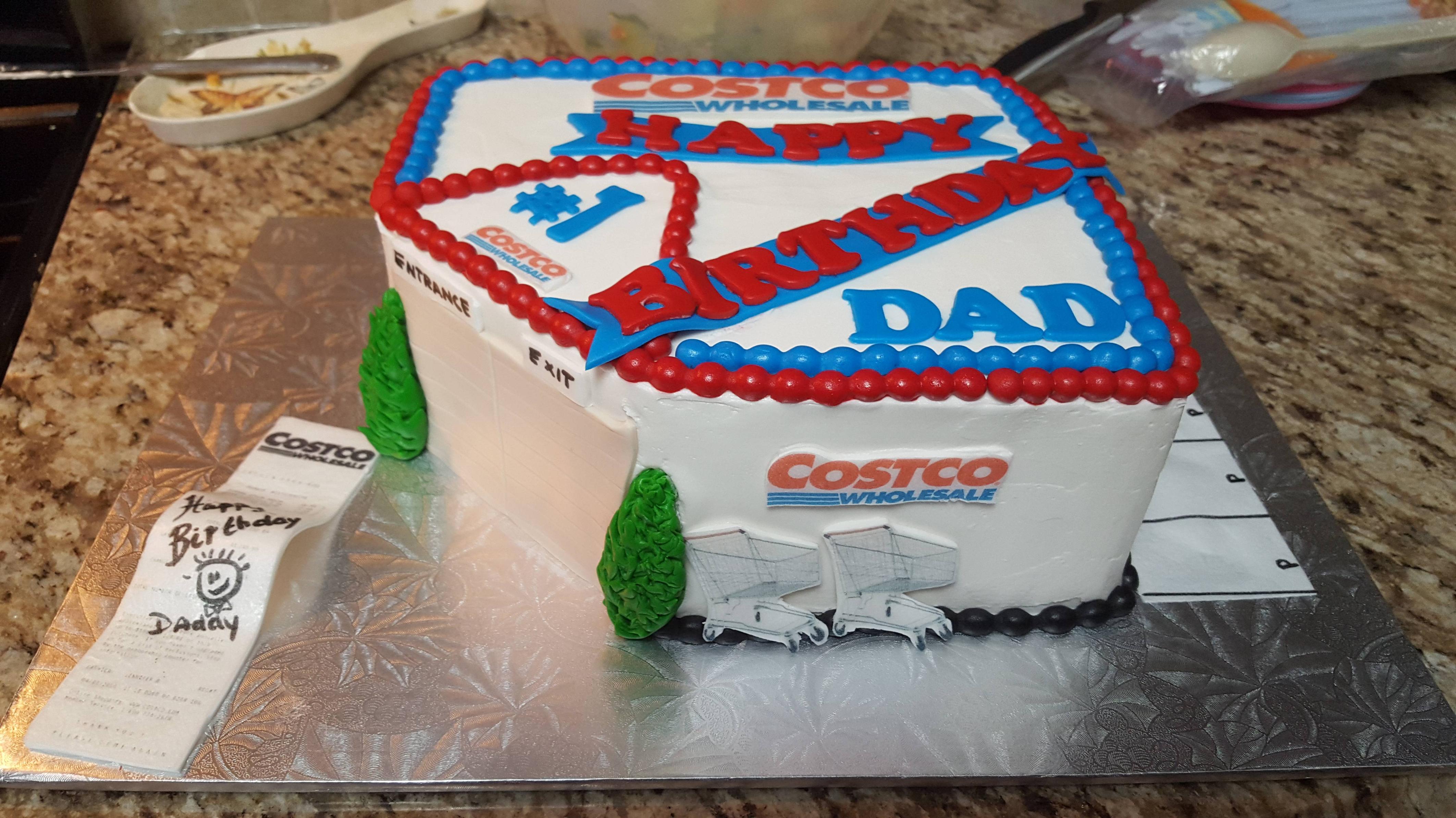 When This Dad Asked For A Costco Birthday Cake He Was Not Expecting